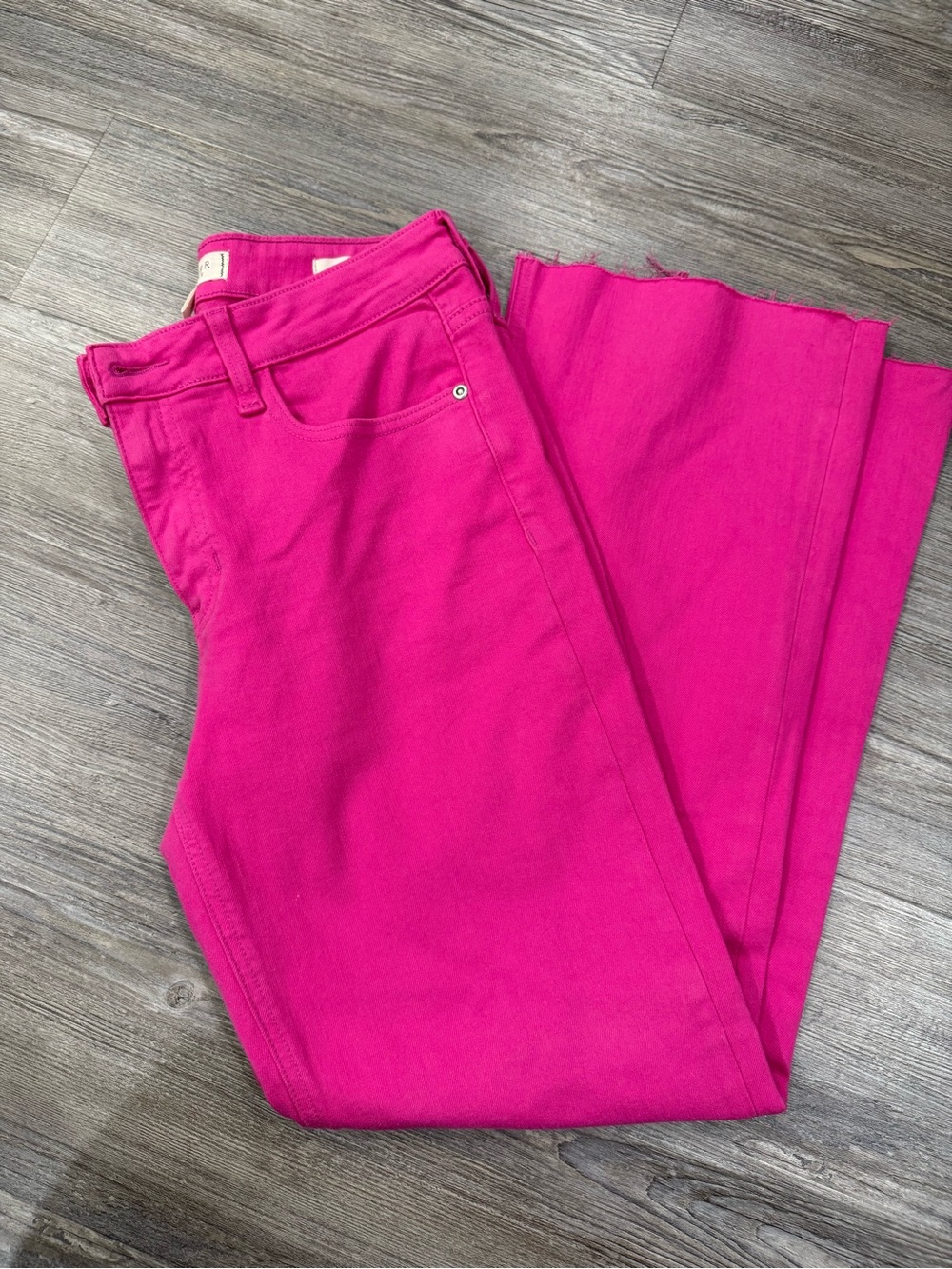 Harper Hot Pink Wide-Leg Flare Jeans
